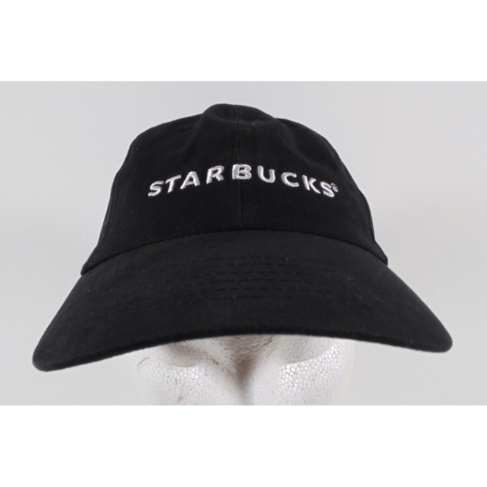 STARBUCKS Barista Ball Cap Black Adjustable Strap Embroidered Employee Uniform‎